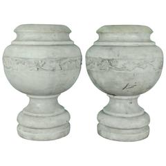 Pair of Marble Urns