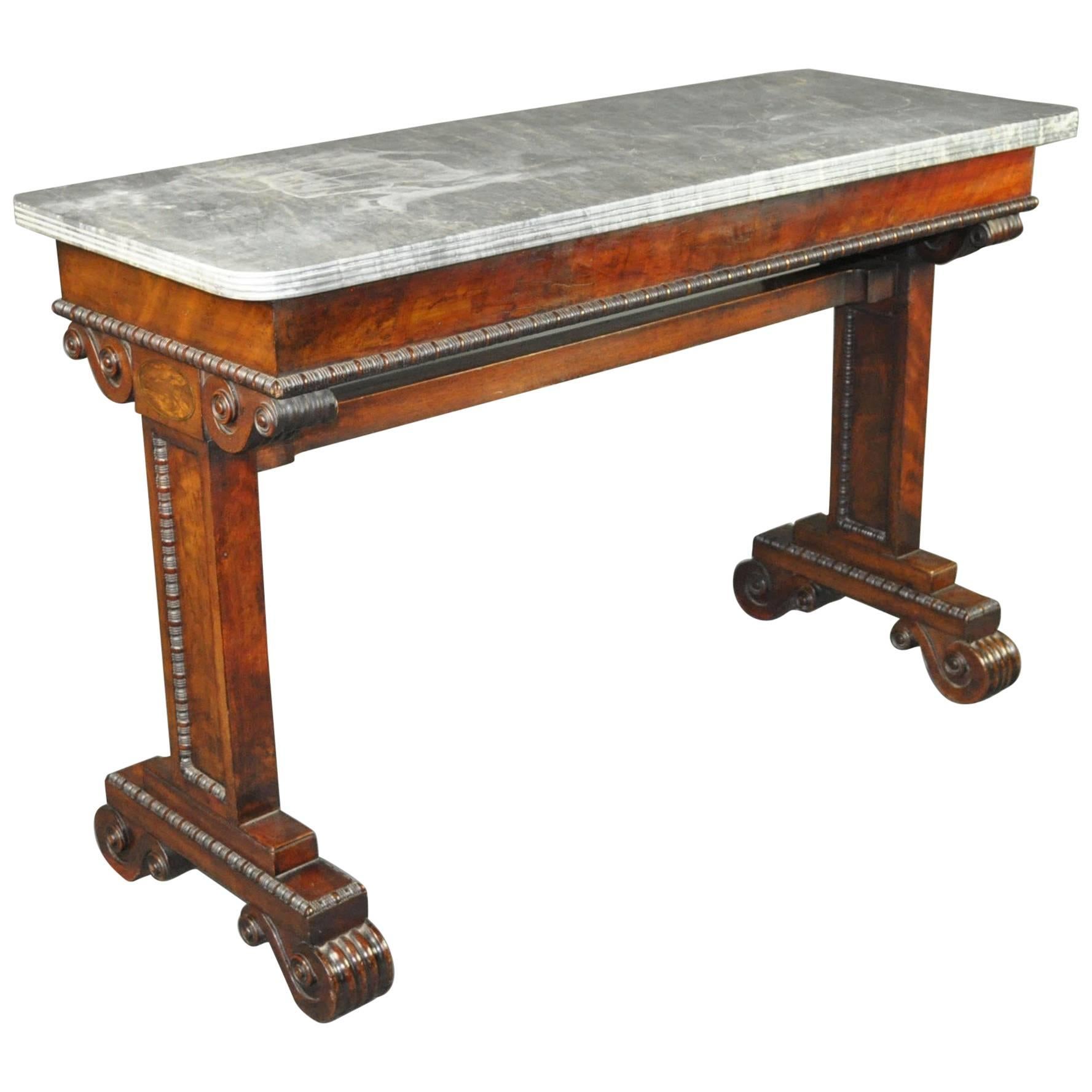Regency Marble Top Hall or Centre Table For Sale