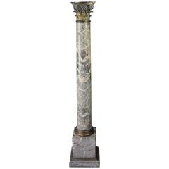 19th Century Siena Rosso Marble Column or Stand