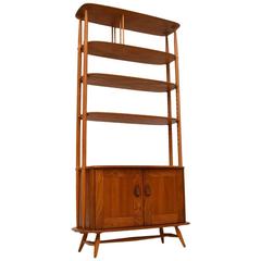 Used Elm Bookcase or Room Divider by Ercol Vintage
