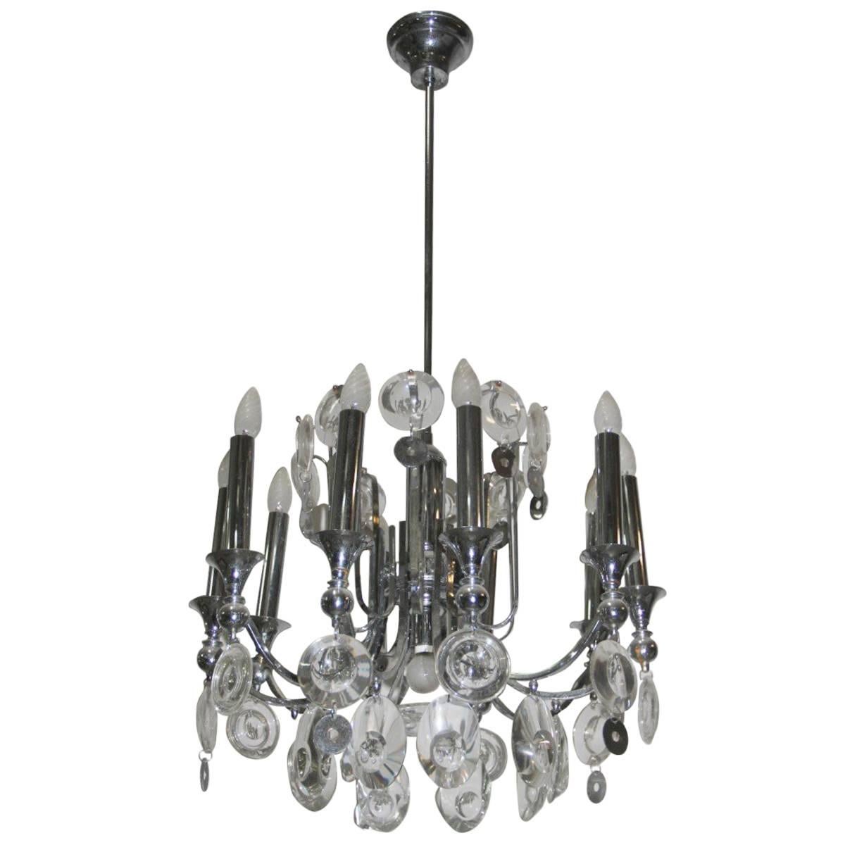 Chandelier Attributed to Esperia, 1970 Pop Art Design For Sale