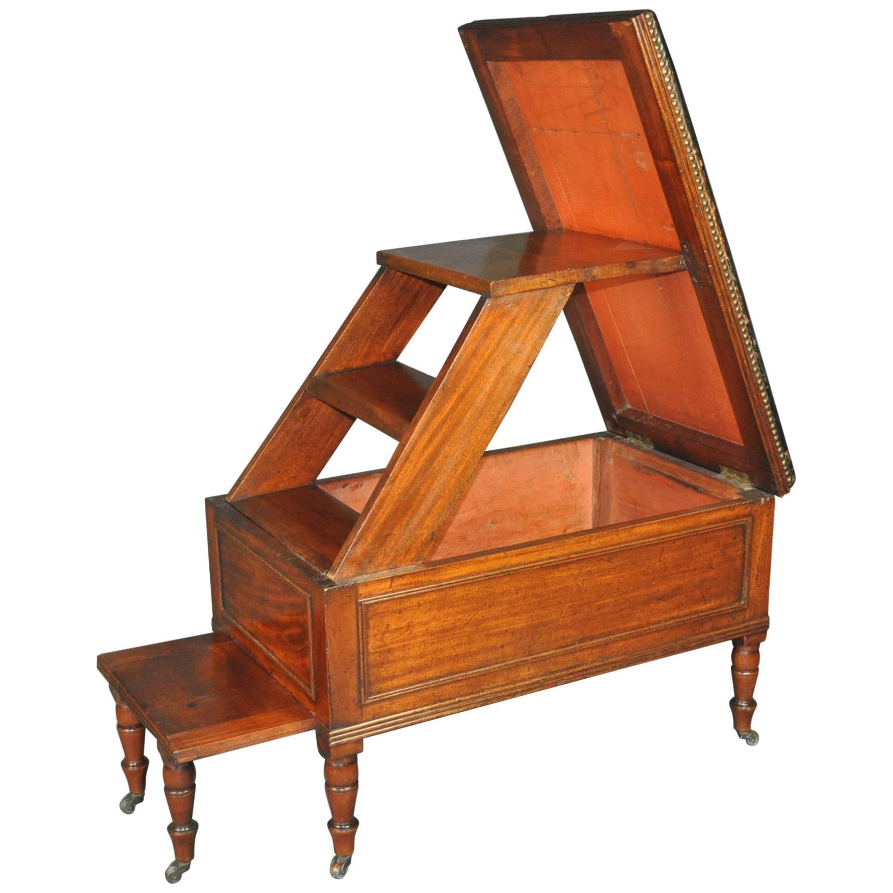 Regency Metamorphic Stool/Library Steps For Sale