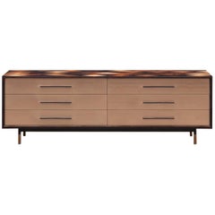 Contemporary Brown Wooden Sideboard by Johannes Hock 'e'