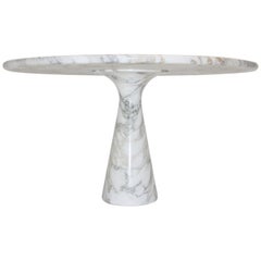 Angelo Mangiarotti Marble Black White Vintage Dining Table T 70 1969 Italy