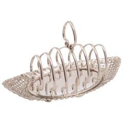 Antique 20th Century Silver Plated six Section Toast Rack, circa 1905