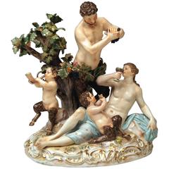 Meissen Bacchanal Faun Michel V. Acier Model D 63 made circa 1860 11