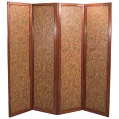 Antique Folding Screen, Victorian Walnut, circa 1870