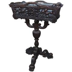 Used 19th Century Black Forest Hand-Carved Jardiniere or Planter