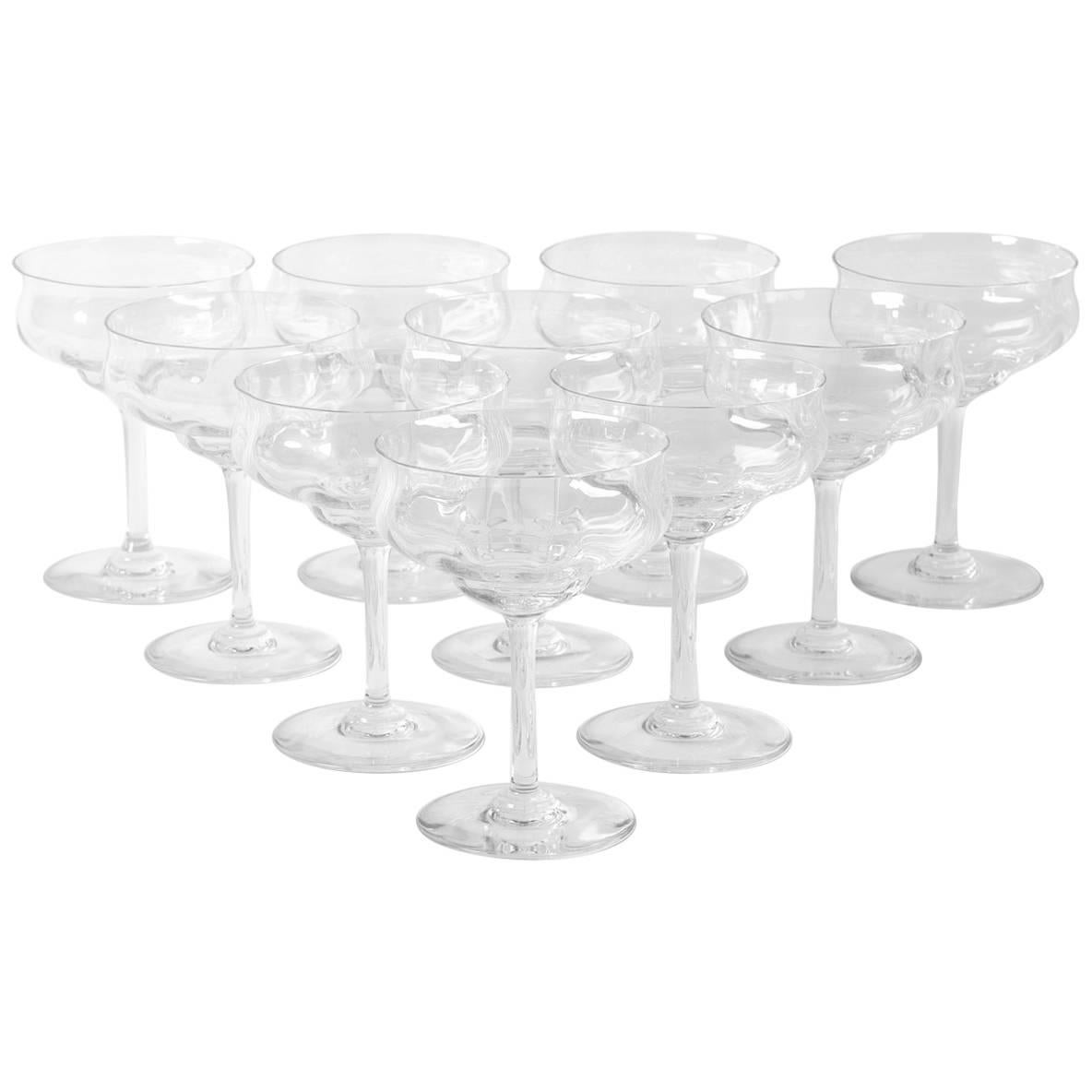 Vintage Baccarat Crystal Champagne / Martini Crystal Coupes