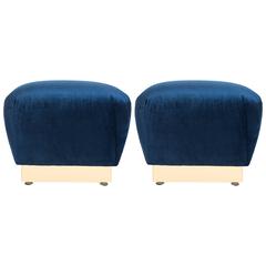 Pair of Vintage Poufs after Karl Springer 7