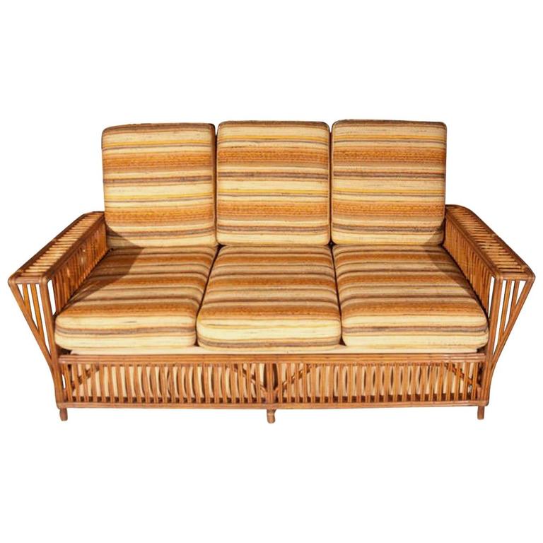 1940s Rattan Sofa For Sale at 1stdibs