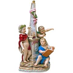 Antique Meissen Allegory of Music Michel V. Acier Model N 11 made circa 1870