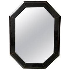 Tessellated Bone Mirror Frame with Inlaid Brass