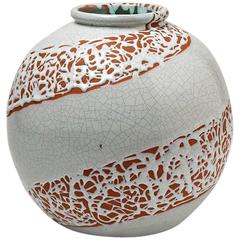 Big Ceramic Vase by CAB for Primavera, circa 1930