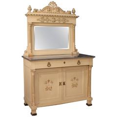 20th Century Lacquered Sideboard with Mirror in Louis XVI Style 6