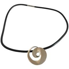 Georg Jensen Sterling Silver Torun Continuity Pendant #2004 on Chain