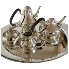 Georg Jensen Sterling Silver Henning Koppel Tea and Coffee Set with Tray #1017