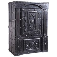 19th Century Northern Italian Used Hobnail Safe with Four Keys