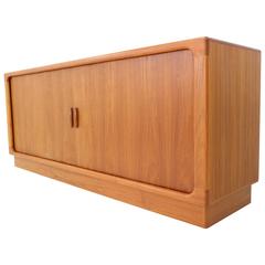 Dyrlund Danish Teak Credenza Tambour Doors, 1970s