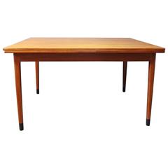 Dining Table in Teak with Two Extenion Leaves by N.O. Møller and J.L. Møller