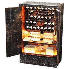 Wine Cabinet in 18th Century Italian Antique Hobnail Safe