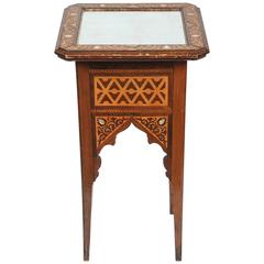 19th Century Levantine Inlaid Moorish Side Table 1