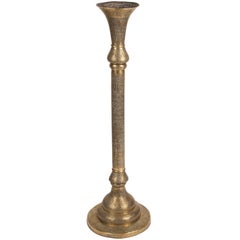 Lampadaire chandelier en laiton islamique ancien