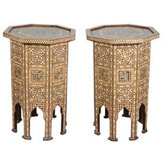 Syrian Large Octagonal Pedestal Tables 5