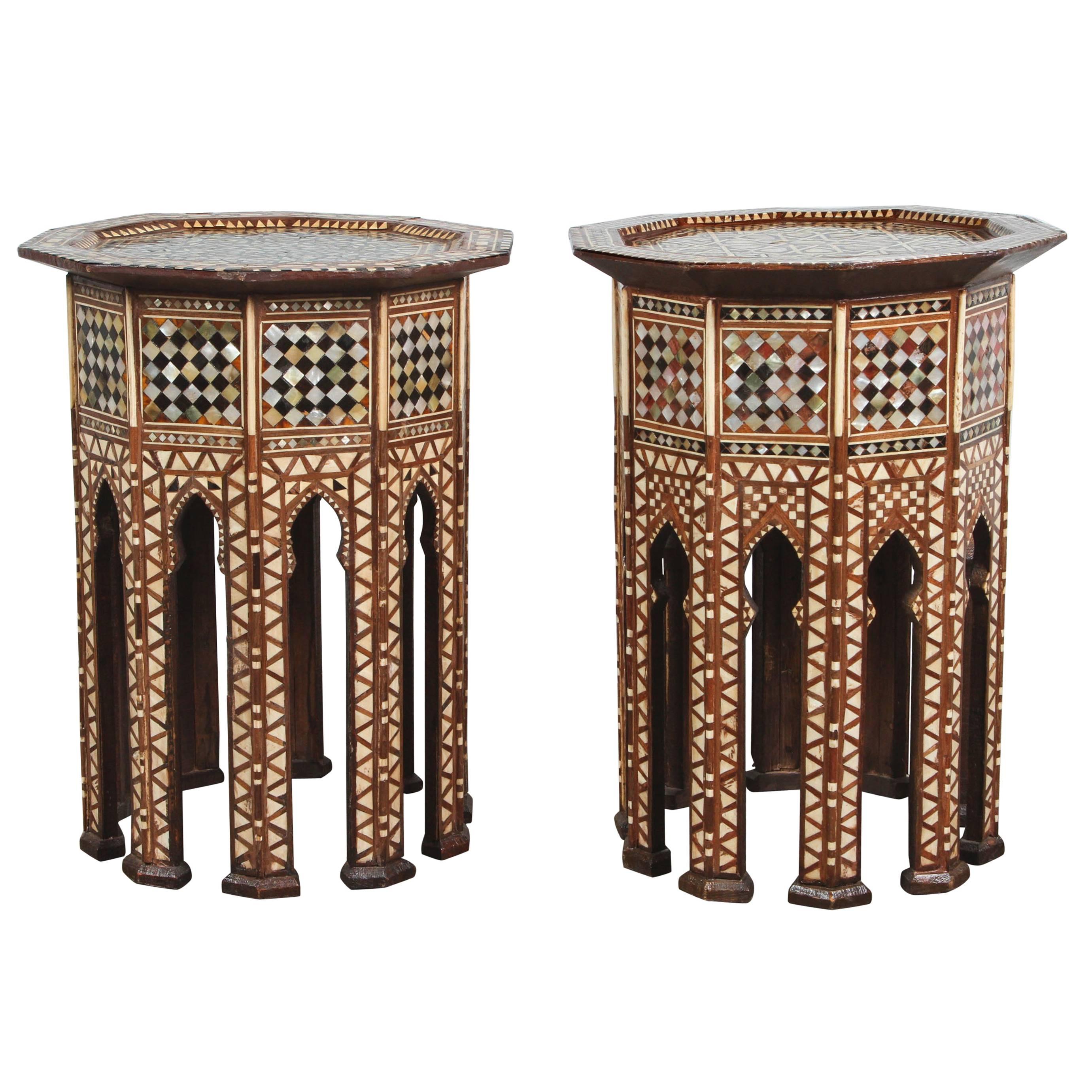 Syrian Octagonal tables Inlaid with Mother-of-Pearl