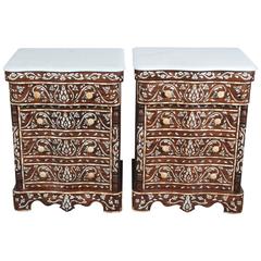 Pair of Syrian Mother-of-pearl Inlay Nightstands 3