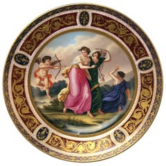 Plate Imperial Viennese Porcelain 1802 Amor Cherub Nymphs Angelika Kauffmann