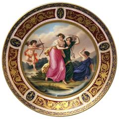 Plate Imperial Viennese Porcelain 1802 Amor Cherub Nymphs Angelika Kauffmann 9