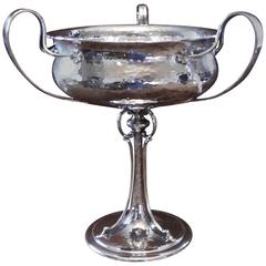 Arts and Crafts Centrepiece Bowl, Beaten Silver by James Dixon & Sons 8