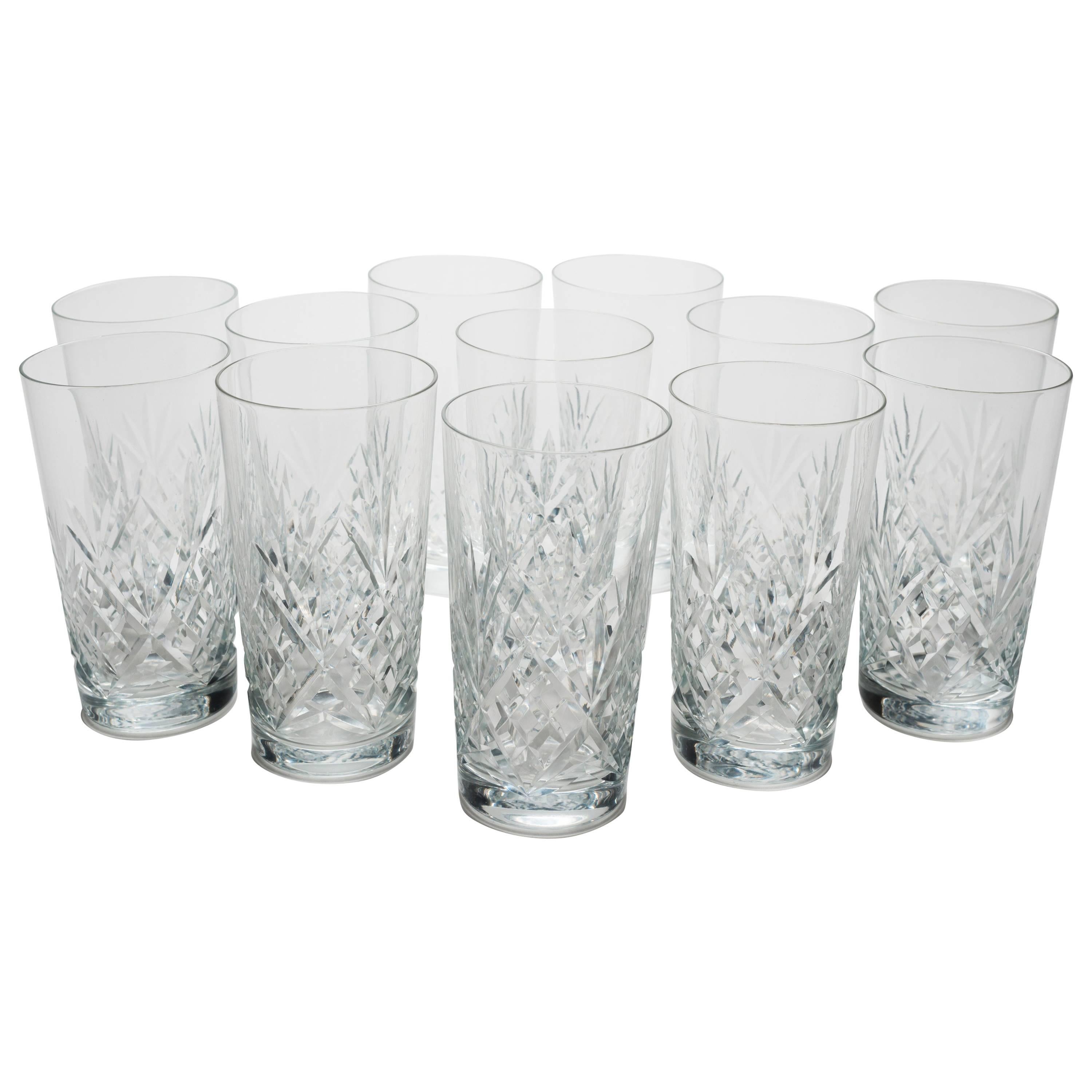 Set of 12 19th Century Cut Glass Tumblers