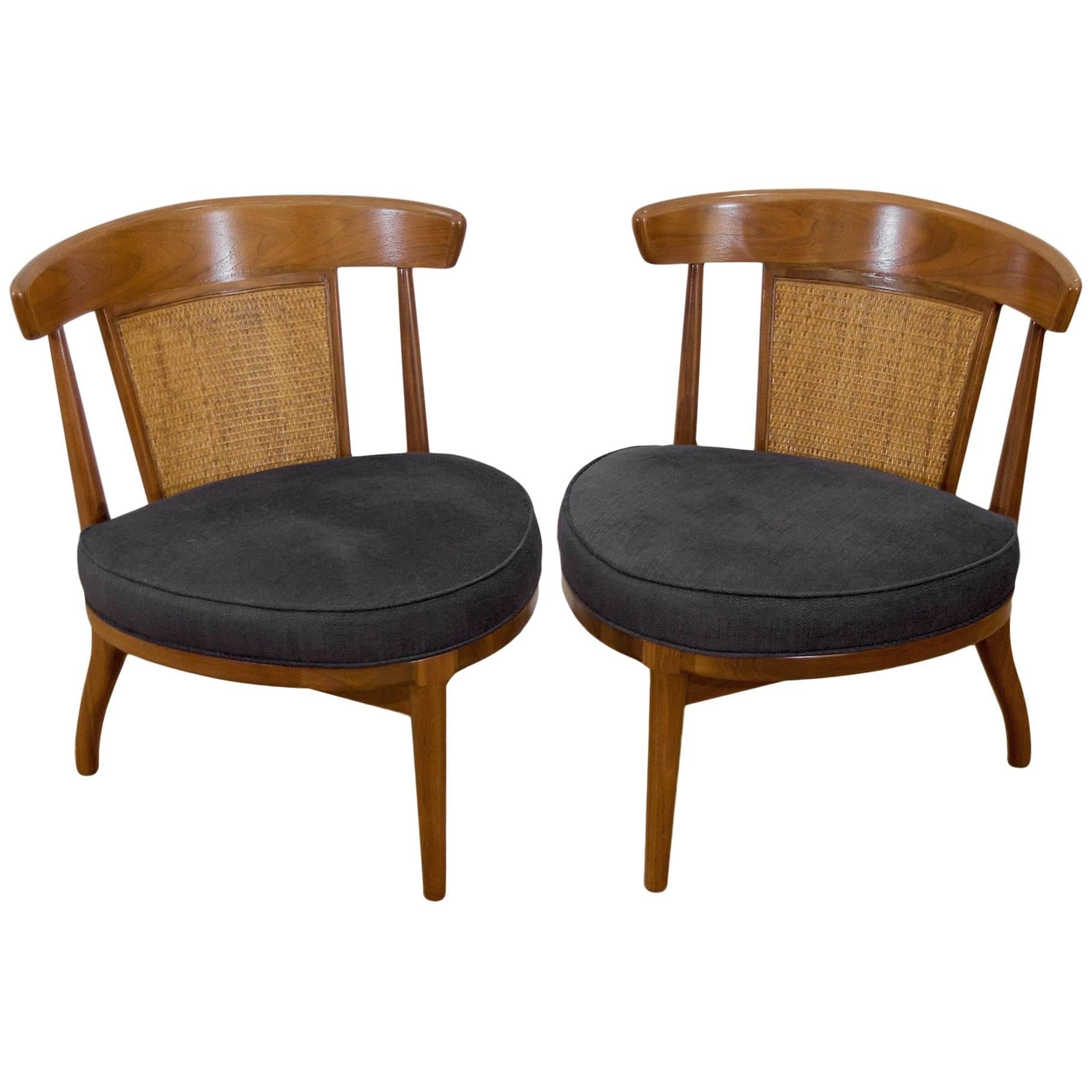 Pair of Petite Drexel Heritage Cane Back Chairs