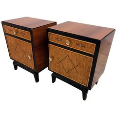 Unique Italian 1940s Bedside Tables, Art Deco 12
