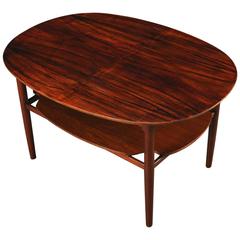 Mid-Century Vintage Danish Rosewood Two-Tier Coffee Table, 1950s-1960s