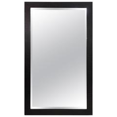 Vintage Crocodile Embossed Leather Framed Mirror 3