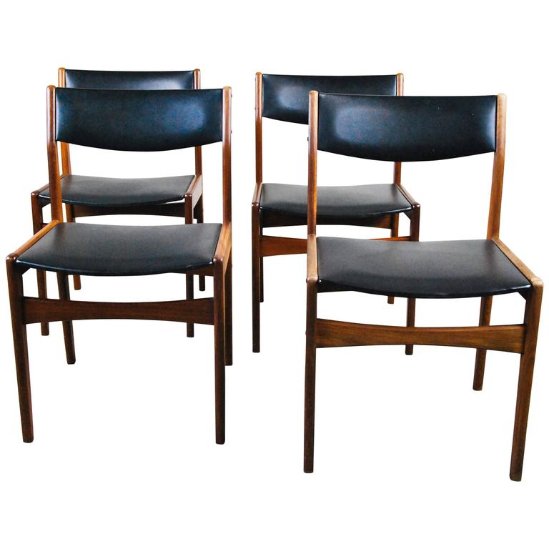 1960 Danish Teak Dining Chairs By Poul Volther For Frem Rojle 1960 Danish Teak Dining Chairs By Poul Volther For Frem Rojle