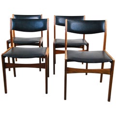 Vintage 1960 Danish Teak Dining Chairs by Poul Volther for Frem Rojle