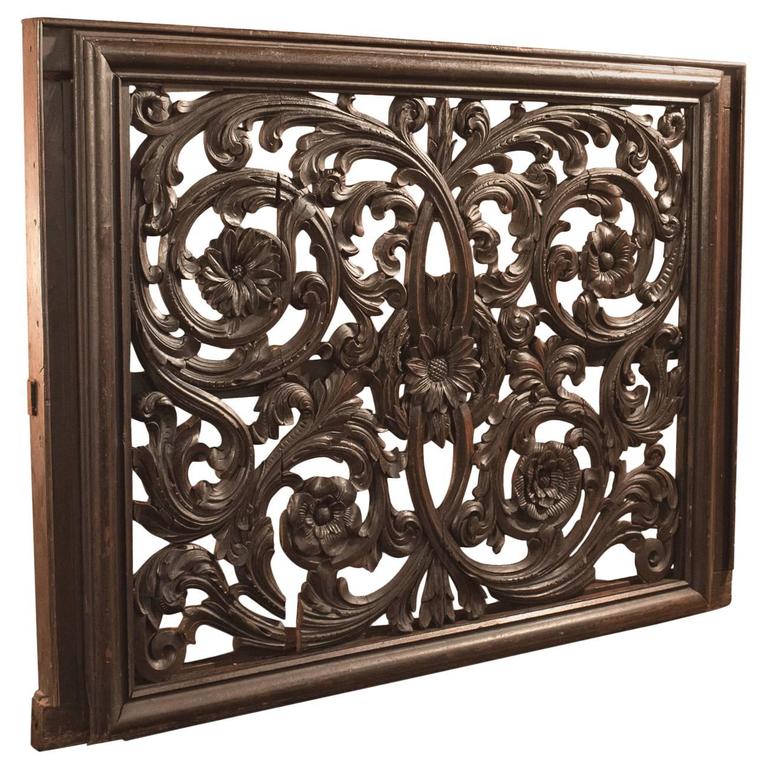 19th Century Antique Carved Wall Panel, Victorian, Oak at 1stDibs