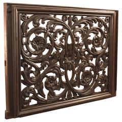 19th Century Antique Carved Wall Panel, Victorian, Oak