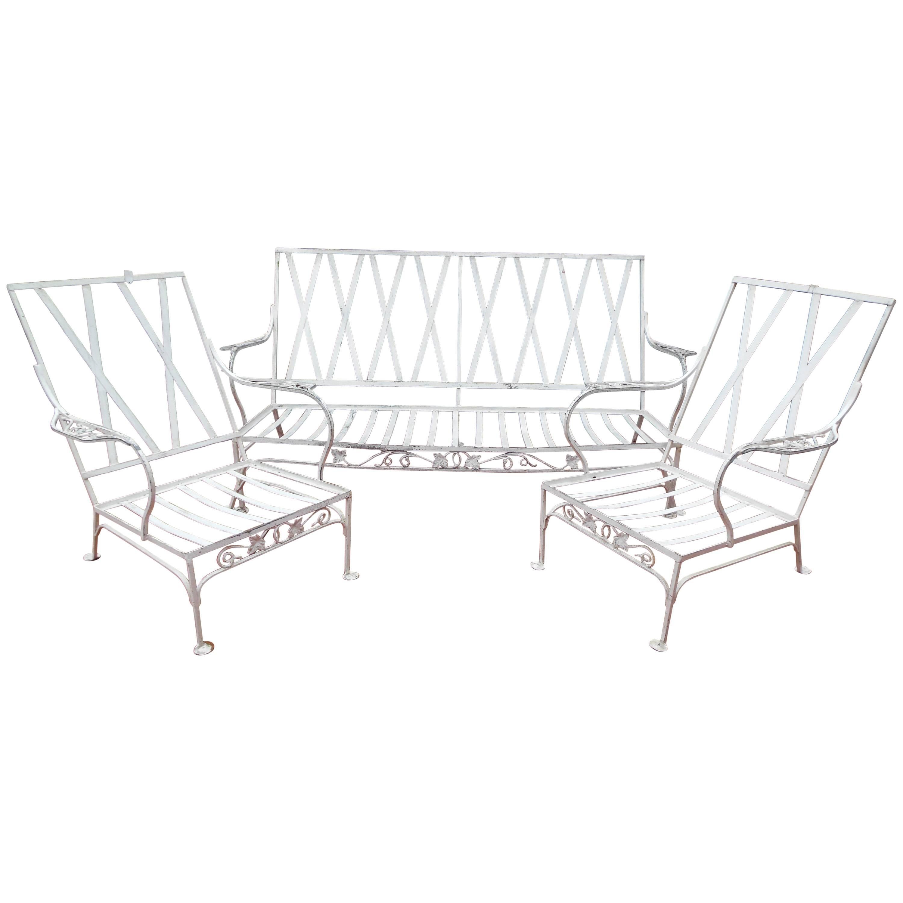 Vintage Salterini Patio Set, Mt Vernon Pattern Three Pieces