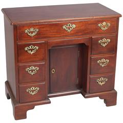 Antique George II Period Mahogany Kneehole Dressing-Table by Elizabeth Bell of London