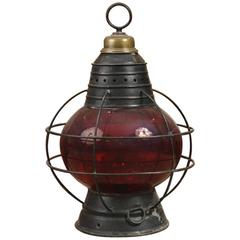Antique Distress Signal Onion Lamp