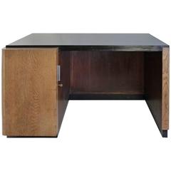 Very Nice Desk from the 1950s in Oak and Ebony