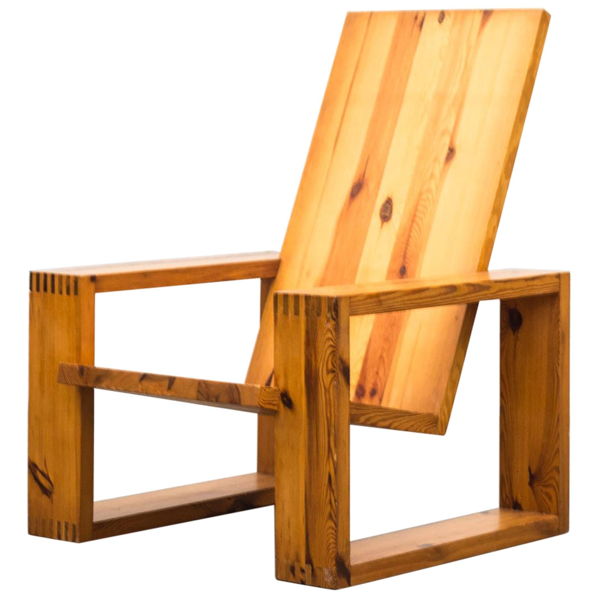 Ate Van Apeldoorn Pine Lounge Chair