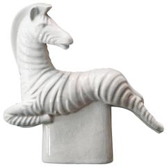 "Leaping Zebra, " Fine and Rare Art Deco Sculpture, Signed by Waylande Gregory