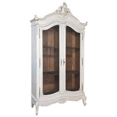 19th Century French Louis XV Painted Display Armoire ~ Bookcase