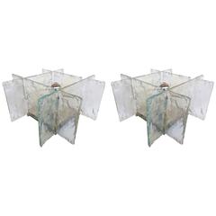 Pair of Lamps by Carlo Nason for Mazzega Murano, Italy, 1970s